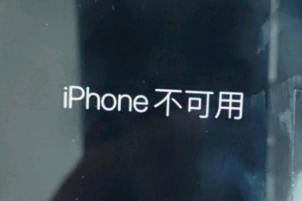 道孚苹果服务网点分享锁屏界面显示“iPhone 不可用”如何解决 